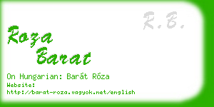 roza barat business card